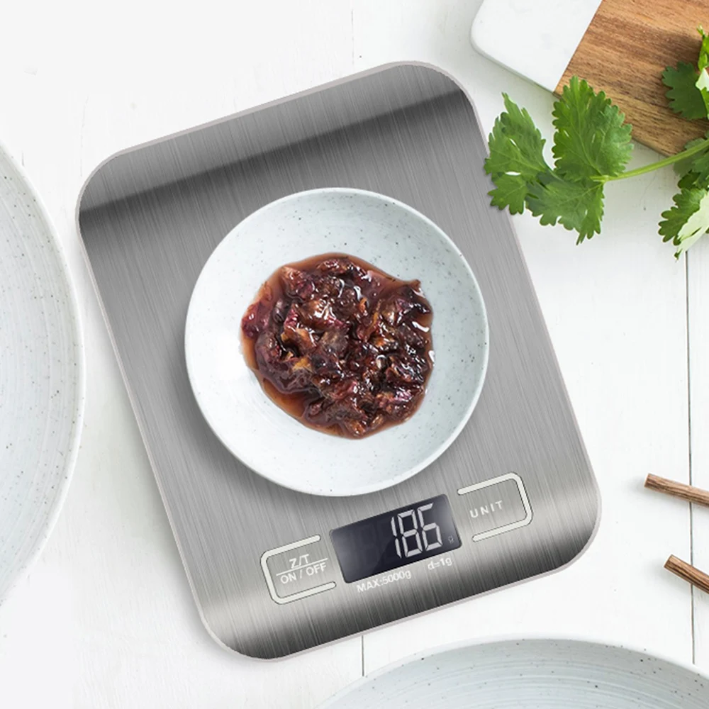 10 кг/5 кг OZ/ML/LB/G Кухонные шкала из нержавеющей стали весы для взвешивания пищи Диета почтовый баланс измерительный инструмент ЖК электронные весы