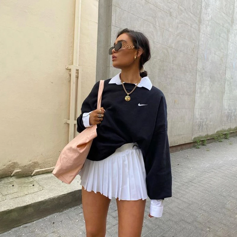 Fashion Sweet White Pleated Skirt Women 