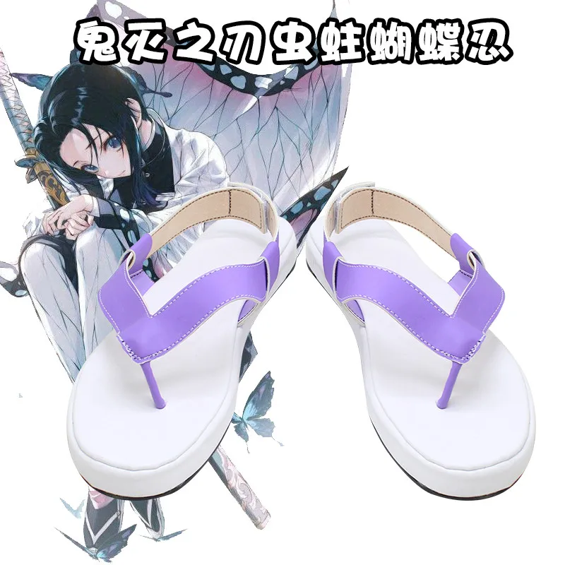

Kimetsu no Yaiba Kochou Shinobu shoes Cosplay men women cartoon Demon Slayer Hashibira Inosuke shoe Summer fashion sandals