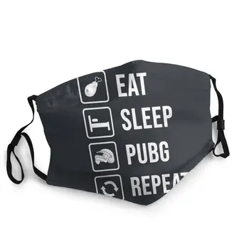

Eat Sleep PUBG Repeat Non-Disposable Mouth Face Mask Pattern Anti Bacterial Dustproof Protection Mask Respirator Mouth Muffle