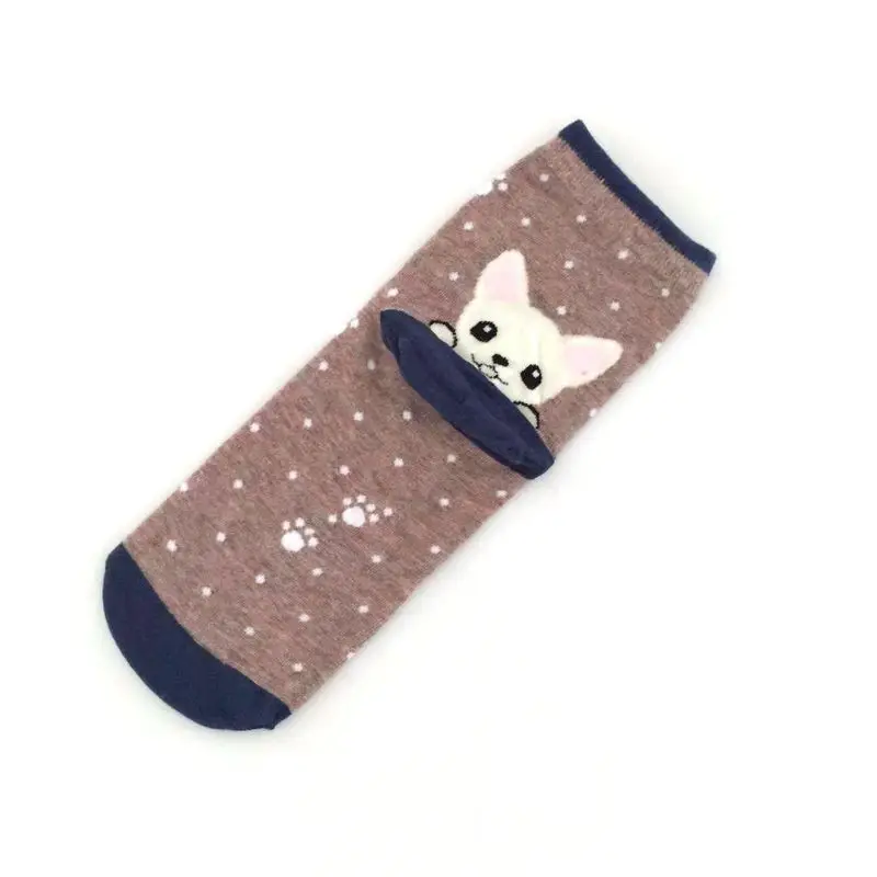 5 пар женских носков Харадзюку С мультипликационным принтом Kawaii Puppy Dog, чулочно-носочные изделия 95AB
