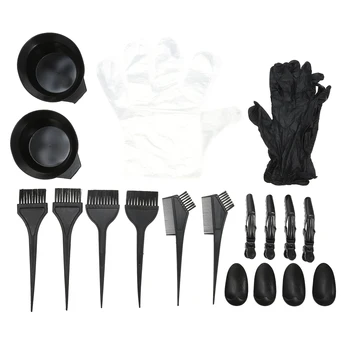 

Hair Dye Coloring Kit 2 Hair Tinting Bowl 6 Dye Brush 4 Ear Cover 1 Pair Gloves for DIY Salon Hair Coloring Bleaching