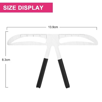 

2PCS Three-Point Positioning Thrush Scale Semi-Permanent Tattooing Supplies Thrush Magic Device A Word Eyebrow Shape Tool