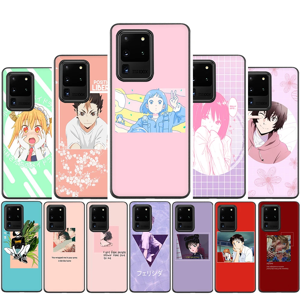 Japanese anime Love Friend Silicone Case for Samsung S10 Note 10 Lite S20 Plus Ultra A01 A11 A21 A41 A51 A71 A81 A91 Japanese anime Love Friend Silicone Case for Samsung S10 Note 10 Lite S20 Plus Ultra A01 A11 A21 A41 A51 A71 A81 A91