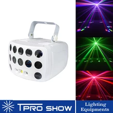 Luz de festa de som remoto dmx rgbw led laser strobe disco dj feixe ponto iluminação palco efeito dança clube casamento luz borboleta