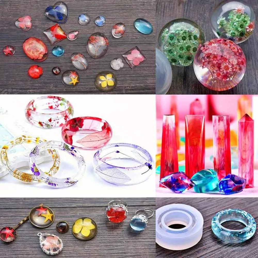 127pcs pendant jewelry mirror glue mold handmade crystal glue mold set DIY crystal glue jewelry mold 20D31 (3)