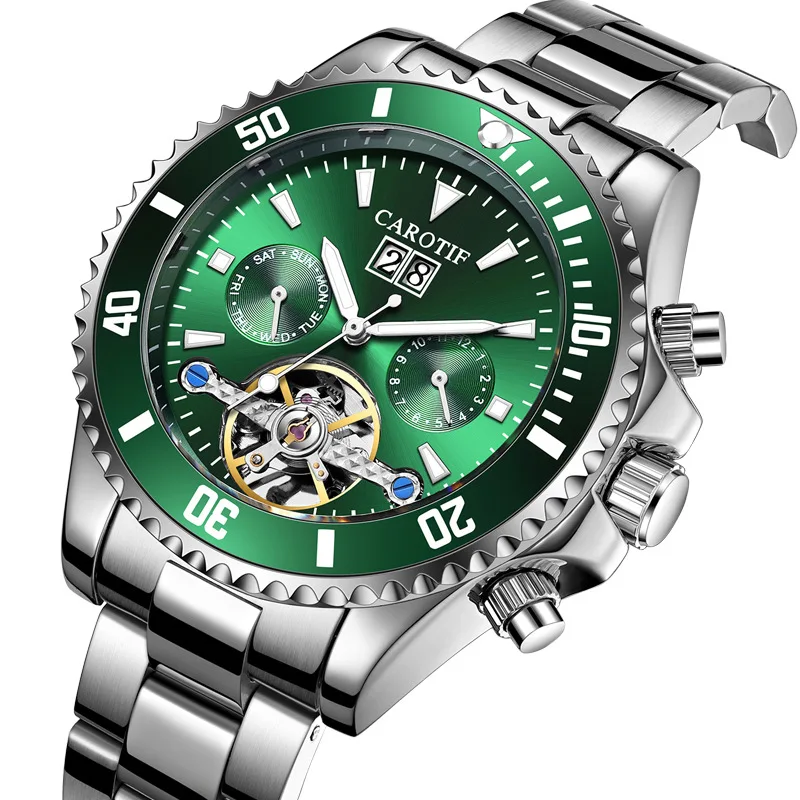 2020 Top Brand CAROTIF Luxury Men's Watch 30m Waterproof Date Clock Male Sports Watches Men Mechanical watches Relogio Masculino |