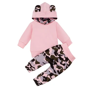 

Infant Toddler Newborn Baby Girl Clothes Leopard Side Coat Hoodie Top Sweatshirt Pants Leggings Outfits Set#1