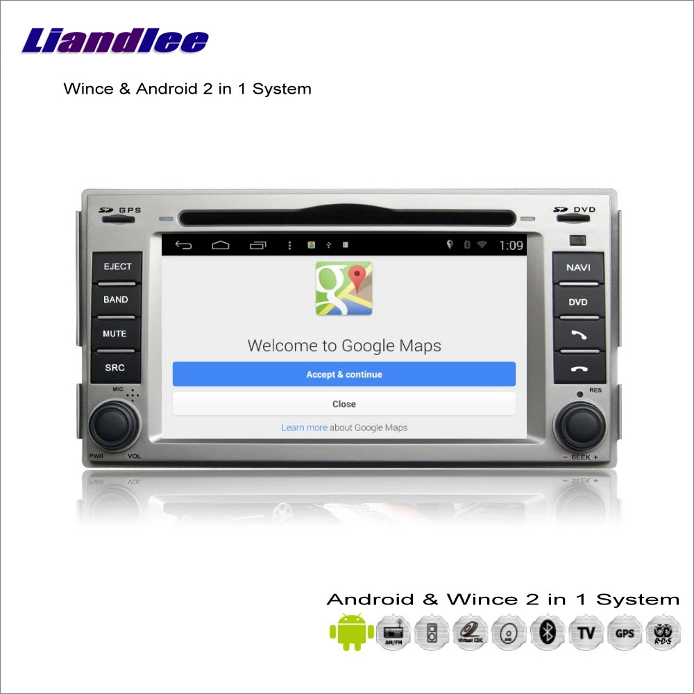 Автомобильная Мультимедийная стерео система Liandlee на Android для Hyundai Santa Fe 2006 ~ 2011