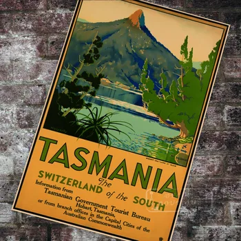 

World Vintage Travel Poster Australia Tasmania Classic Canvas Paintings Vintage Wall Posters Stickers Home Decor Gift