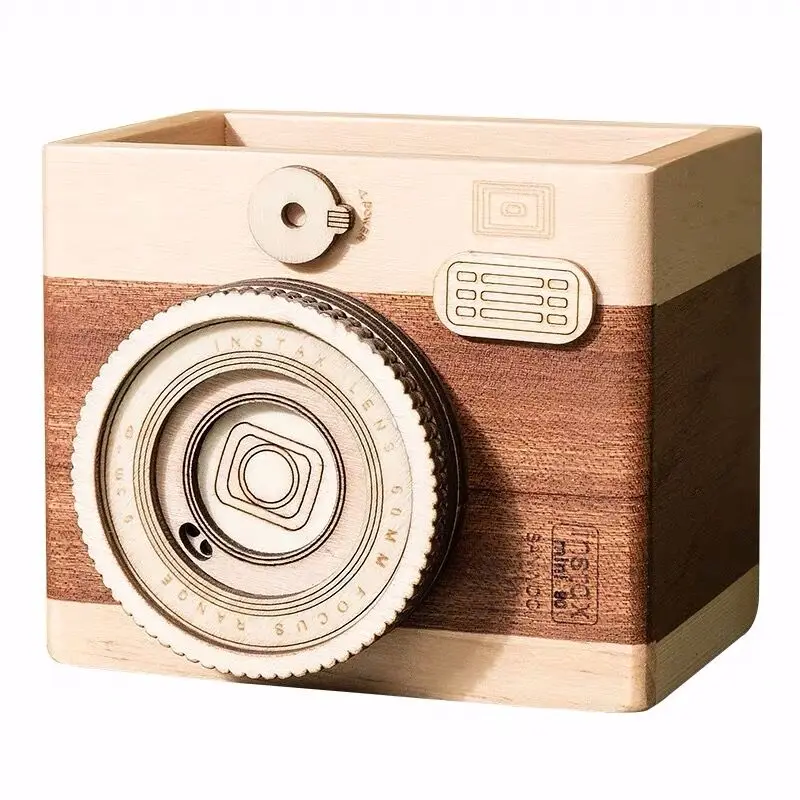 A Camera Wooden Pencil Holder Desktop Pencil Holder Vintage Camera Home Decor A Camera Wooden Pencil Holder Desktop Pencil Holder Vintage Camera Home Decor