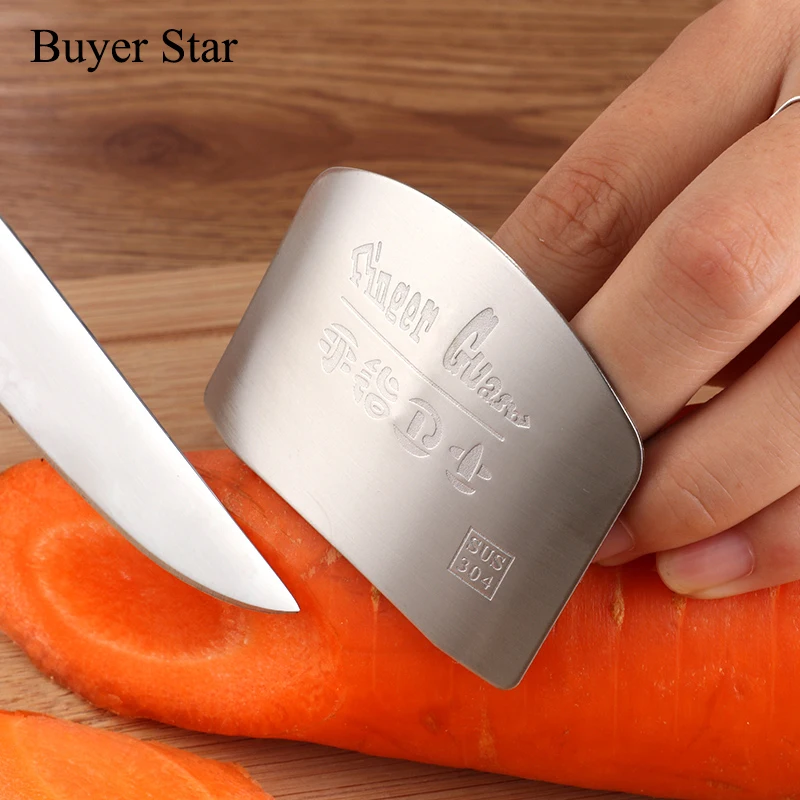 2PCS Finger Guard Protect Finger Hand Cut Hand Protector Knife Cut Protection Tool Stainless Steel Kitchen Tool Gadgets