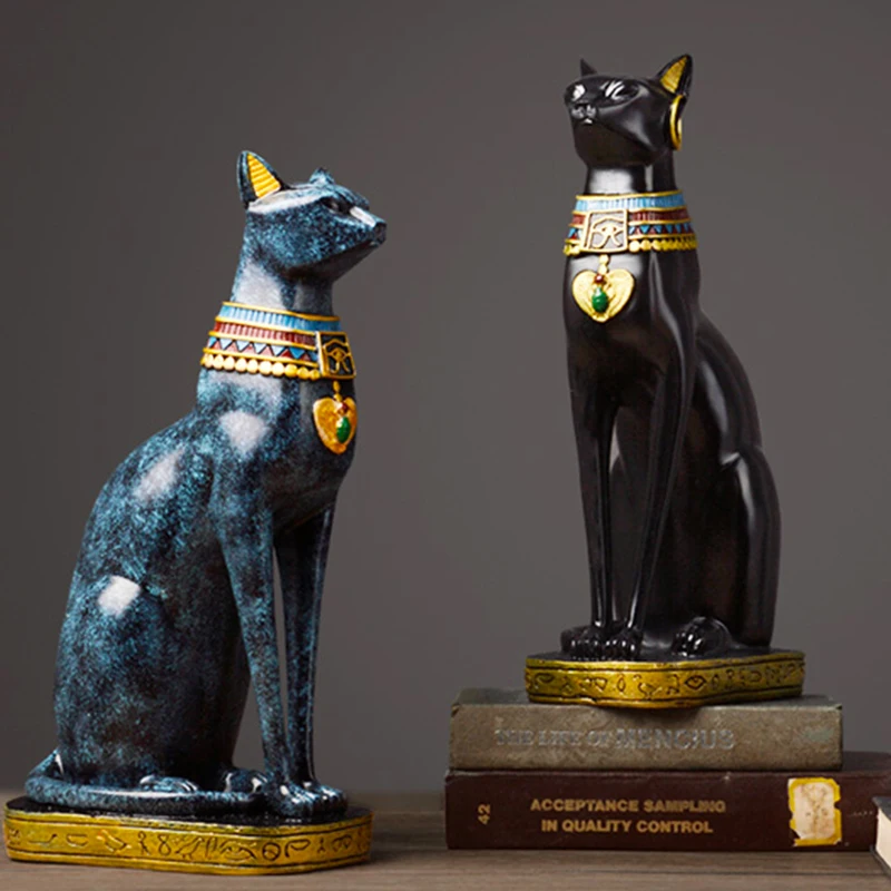 Египетский кот украшение из смолы современное настольное счастливая фотография