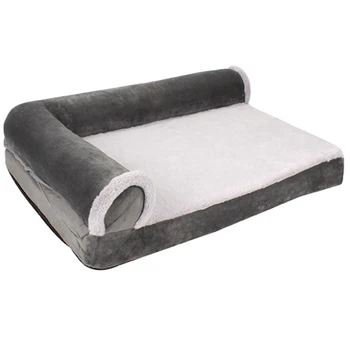 

CSS Plush Orthopedic L-Shaped Recliner Dog Bed Pet Supplies Dog Cushion Removable and Washable Kennel Sofa Bed