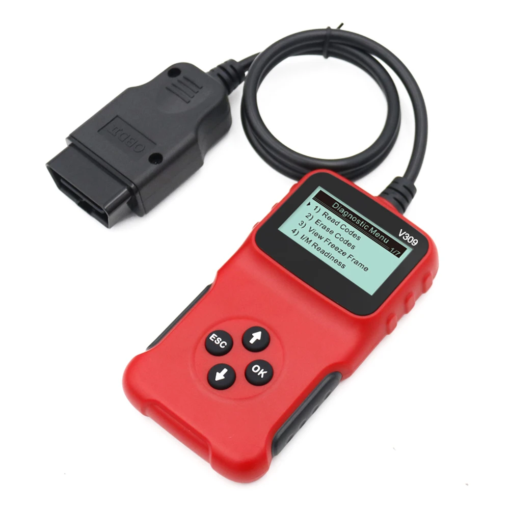 

Universal OBDII Diagnostic Tool Scanner Code Reader Car Code Scan for All 1996 and Newer OBDII Compliant Vehicles V309