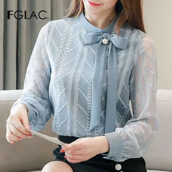 

New long sleeve chiffon blouse shirt Fashion shirt blusas mujer de moda 2019 Autumn women blouse shirt