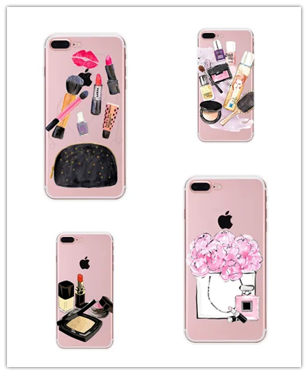Чехлы макияж динамический Жидкий блеск Coque 2018 помада флакон для парфюма зыбучий