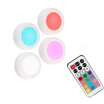 4 lamp 1 controller RGB беспроводной датчик касания с регулируемой яркостью светодиодный под кухонные шкафы Светодиодные шайбы для близкого гардероба Лестницы прихожей ночной Светильник - Цвет: 4 lamp 1 controller