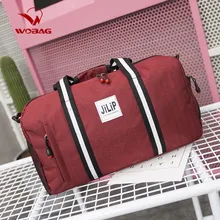 Женская модная нейлоновая полосатая сумка для путешествий с ремешком, большая емкость, однотонная обувь, Сетчатая Сумка, посылка на выходные