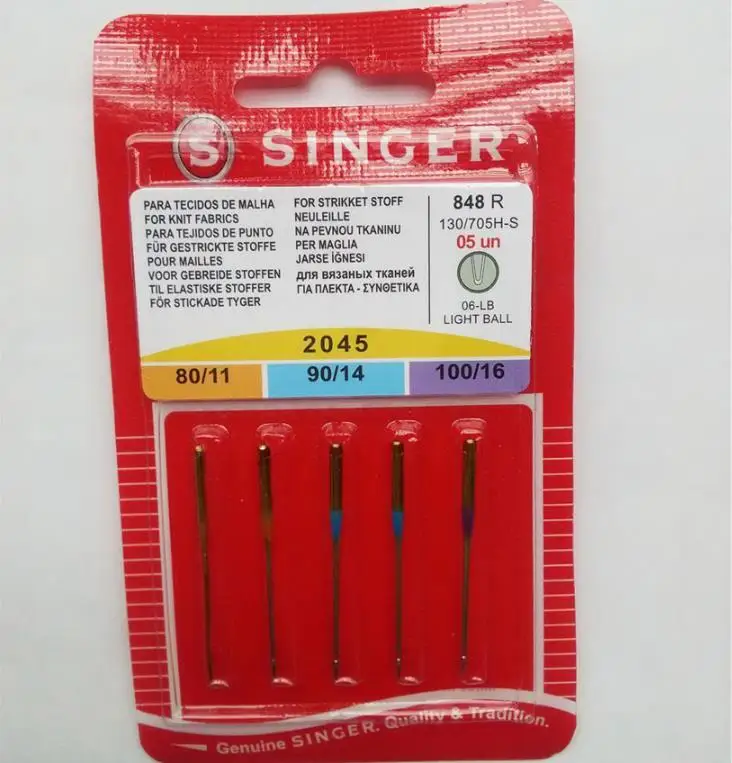 Singer Premium Ball Point Sewing Machine Needles 2045 - Sizes 80/11,100/16-  1pack =5pcs - AliExpress