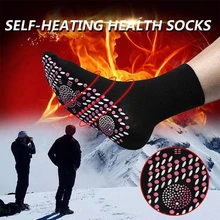 Турмалиновые саморазогревающиеся носки с подогревом для женщин Mem помогает теплым холодным ногам комфорт здоровье нагреваемые носки Магнитная терапия удобные