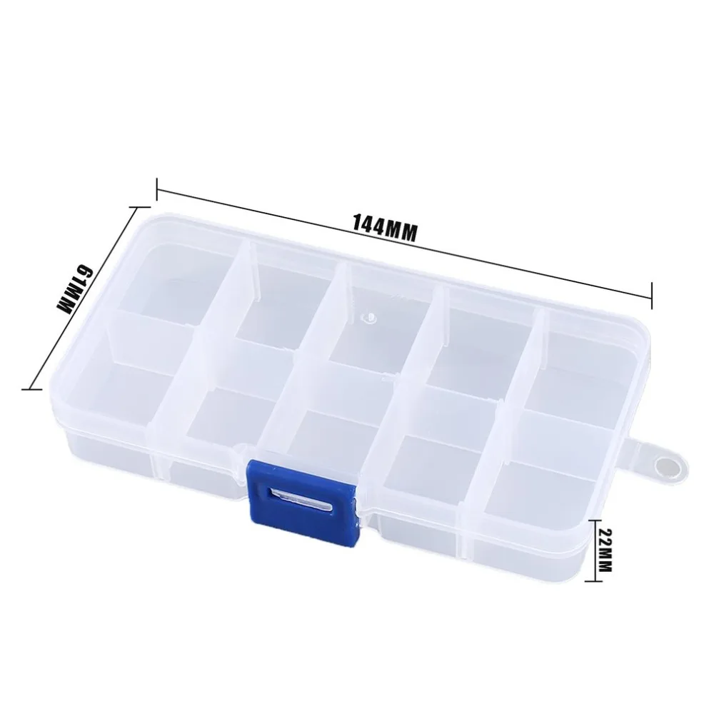 10-36 Compartment Slots Cells Portable Tool Box Electronic Parts Screw Beads Ring Jewelry Plastic Storage Box Container Holder