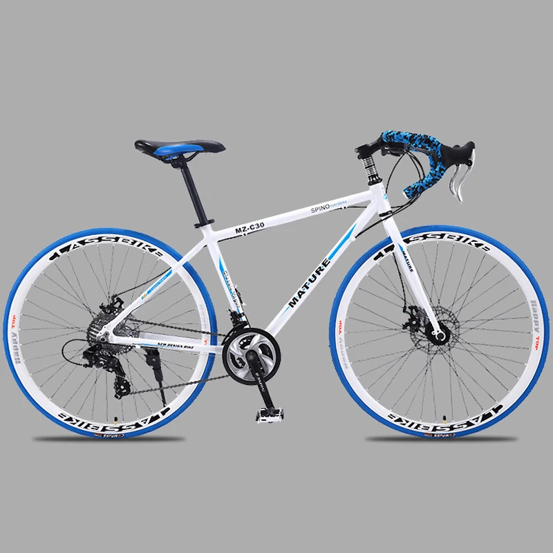 Excellent 700c road bike 21 27 and 30 variable speed double disc brake ultra light Aluminum alloy road bike adult bicycle 3