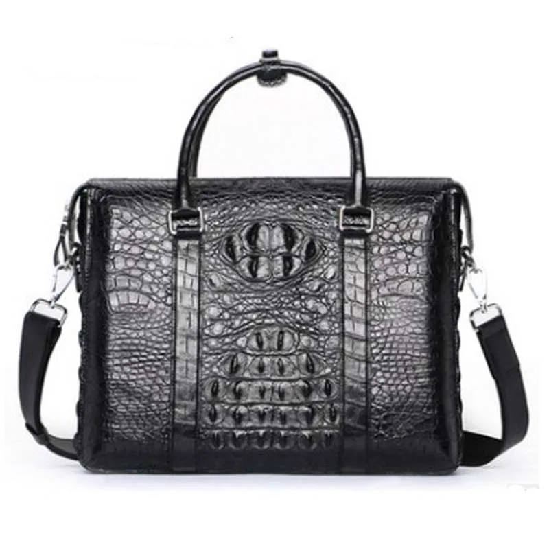

hujingsha new arrival crocodile men handbag cross-shoulder briefcase leather single shoulder bag men handbag