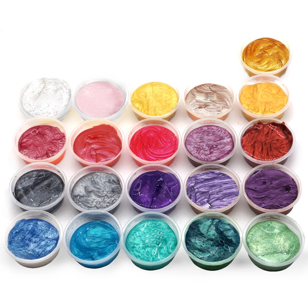 21 Colors Pearl Pigment Powder Mica Pearlescent Colorants Resin Dye for Jewelry Making Art Tool Art Supplies