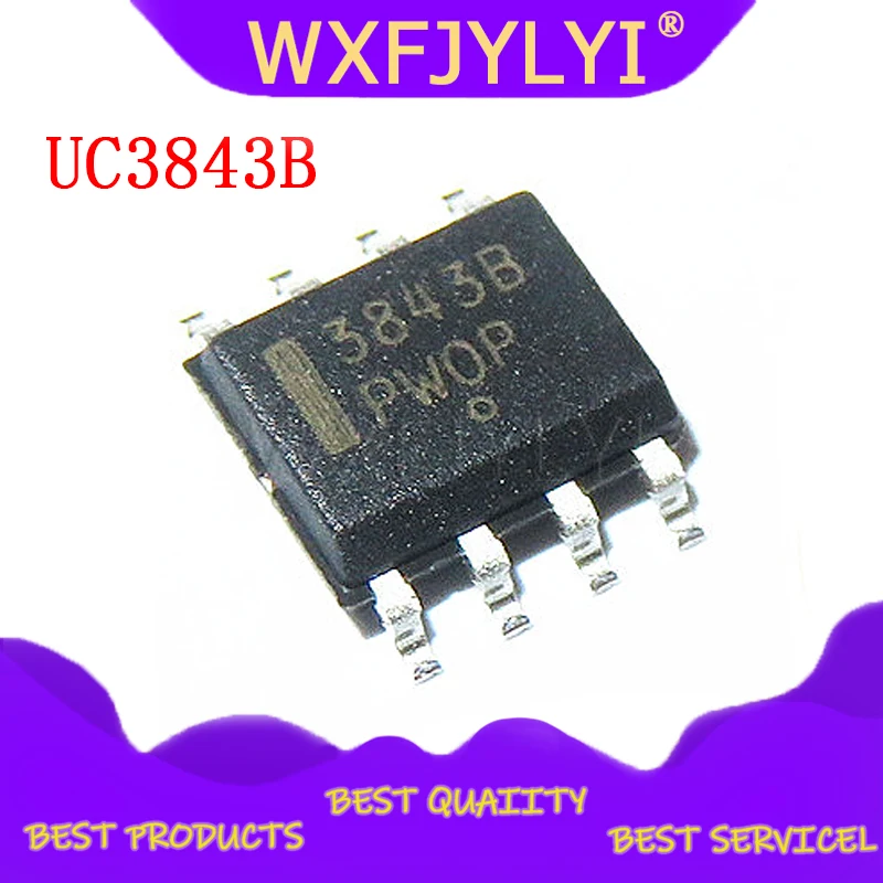 10 шт./лот патч UC3843 UC3843B текущий режим ШИМ контроллер SOP-8 | Электронные компоненты и