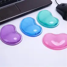 Silicon Mouse Pad Wristband Pad Heart-shaped  Non-slip Translucence Wrist Rest Gaming Mice Pad for Computer Laptop