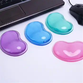 

Silicon Mouse Pad Wristband Pad Heart-shaped Non-slip Translucence Wrist Rest Gaming Mice Pad for Computer Laptop