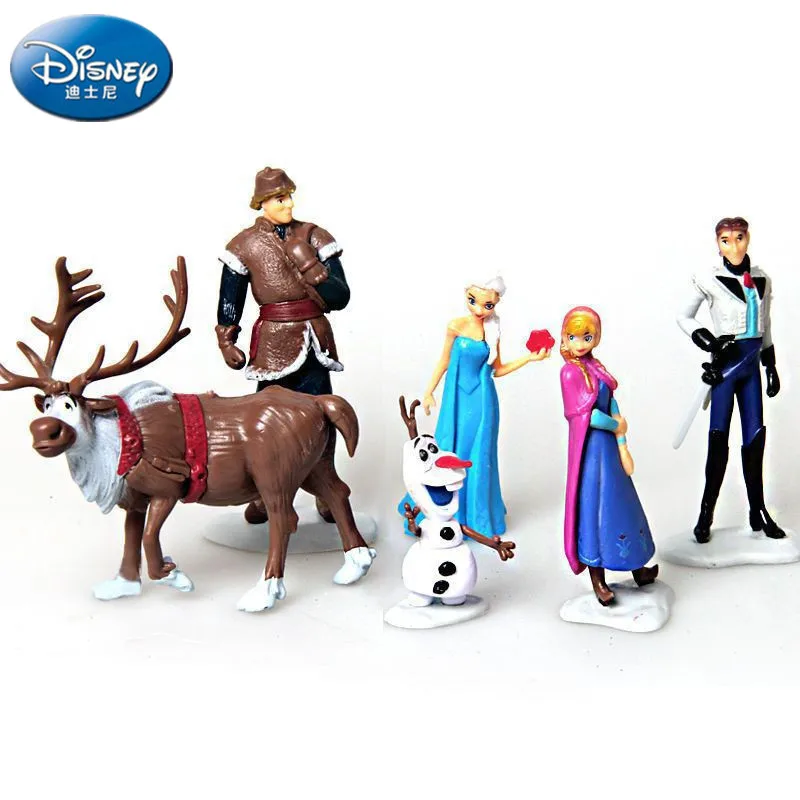 Стиль A/B Disney Анна Эльза Свен Олаф игрушки для детей фигурки из мультфильма