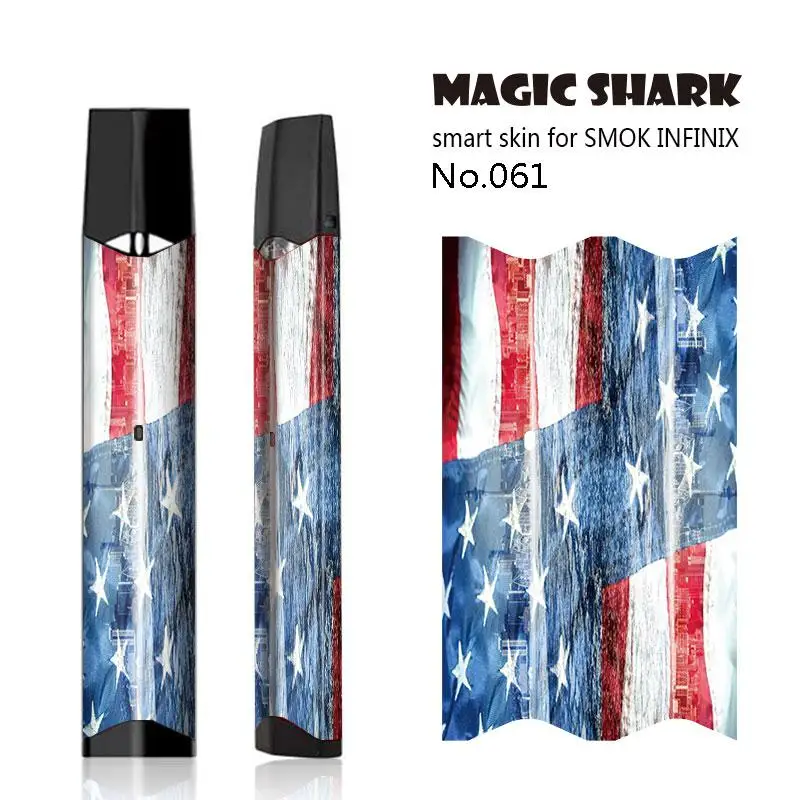 Magic Shark Boom Money Venum флаг США Бэтмен злой ПВХ Bumpy стикер пленка кожаный чехол для Smok Infinix 051-062 - Цвет: 061