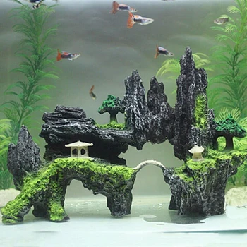 

Resin Aquarium Rock Artificial Fish Tank Ancient Tank Ornament Decor Landscaping Rockery Stone Decorative Ornaments