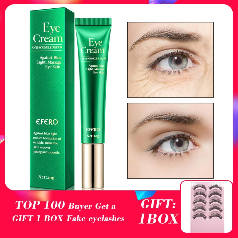 

EFERO Eye Cream Peptide Collagen Serum Anti-Wrinkle Anti-Age Remover Dark Circles Bags Against Blue Light Nourishing Eye Cream