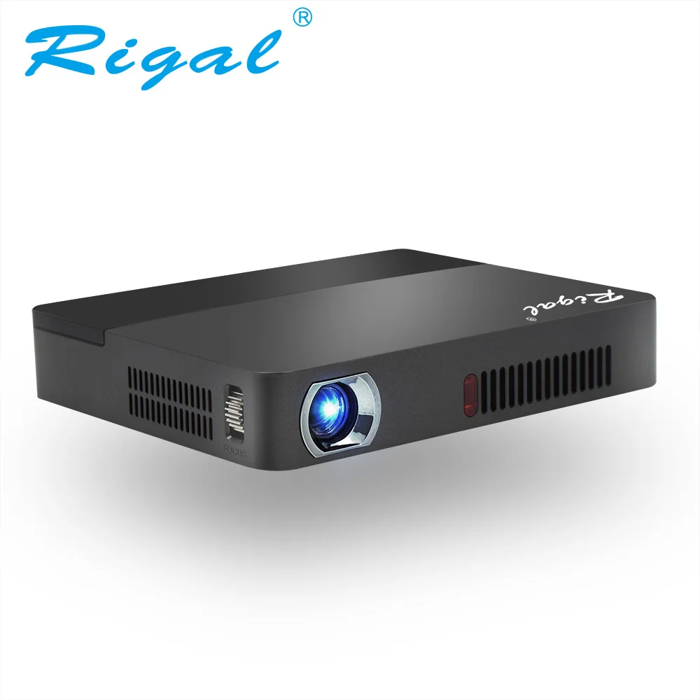 Rigal DLP проектор RD601 Full HD Android WIFI 10000 мАч батарея карманный видео светодиодный мини