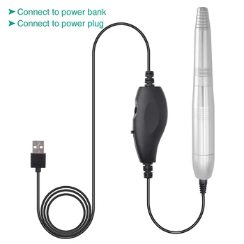 

Electric Set Remove Polishing Pen Mini Portable Manicure Tools Professional Pedicure Adjustable Speed USB Powered