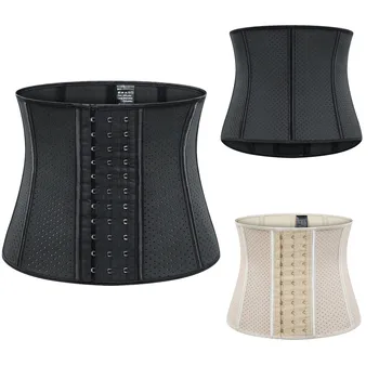 

24CM 9 Steel Boned Waist Trainer Latex Small Hole Breathable Slimming Belt Female Body Shaper Corset Large Size Tight Shapewear