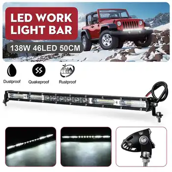 

138W 50CM 12V 24V Car LED Work Light Bar Combo Beam Driving Lamp Day Time Light for Jeep Offroad Car SUV ATV UTV 4WD Truck