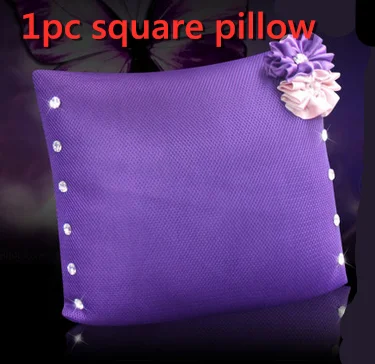 Фиолетовый цветочный полный набор версия автомобиля neckpillow ручной тормоз/Шестерня/чехол на руль для женщин аксессуары для интерьера - Название цвета: 1pc square pillow