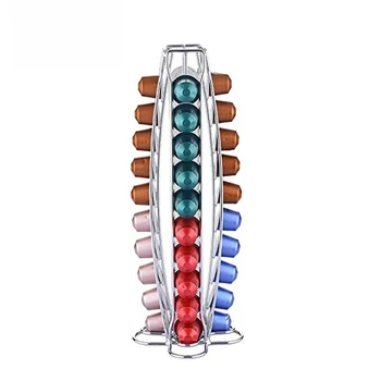 

Coffee Pod Holder Dispenser 40pcs Nespresso Capsule Holder Dispensing Stand Tower Pods Capsule Storage Stand Fits