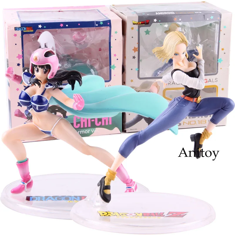 

Anime Dragon Ball Gals Figure Chi Chi Chi-Chi Android 18 Action Figure Dragonball ChiChi Doll PVC Collectible Model Toy
