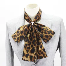 Леопардовый сексуальный галстук Дамская мода элегантный OL стиль галстук-бабочка Униформа костюм высокое качество все-матч темперамент Аксессуары Шарф