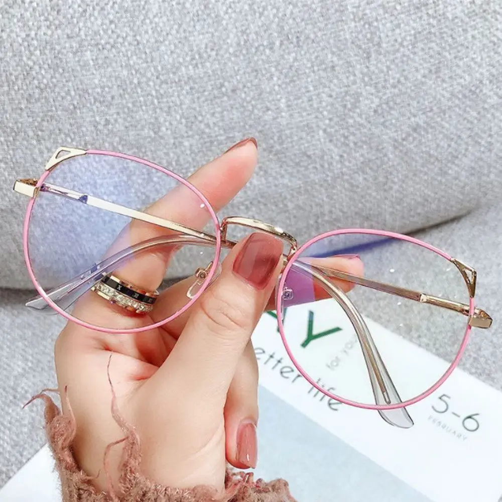 Cute Cat Ears Frame Anti Blue Light Eye Glasses Men Women Oversized Square Eyeglasses Computer Goggles Eyewear