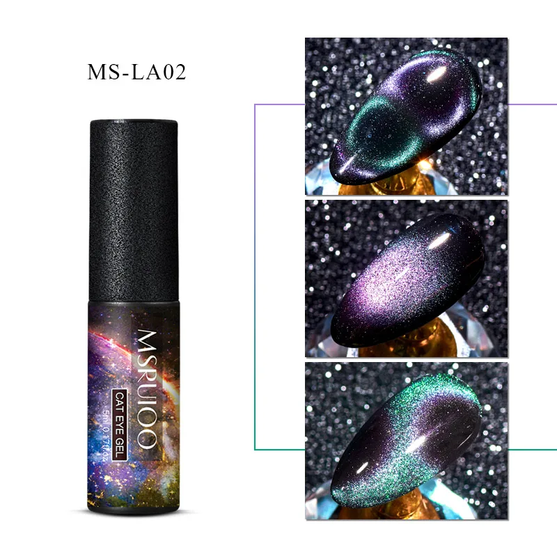 MSRUIOO 9D Galaxy Гель-лак «кошачий глаз» Хамелеон для использования с магнитом замочить от УФ/светодиодный лак для ногтей Полупостоянный Маникюр гель Лак 5 мл - Цвет: Q01725