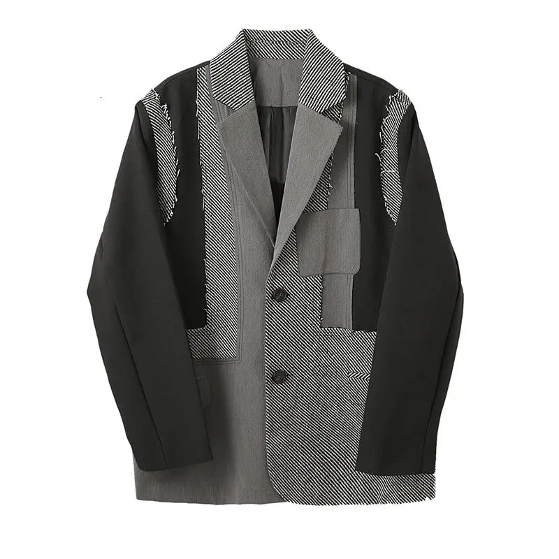 Flash Sale Niche-Design Fashionable Iefb/men's Coat Suit Patchwork Long-Sleeve Blazes Single-Breasted y9VKM5Kwayl