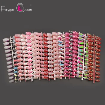 

24pcs/set Full Cover Fake Nail Art Design Sexy Cute Fashion Acrylic False Nail Faux Nail Tips Part 1 Of 96 Patterns