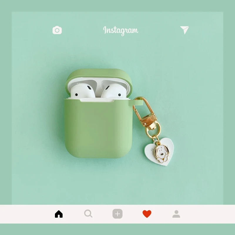 Милая мультяшная собачка силиконовый чехол для Apple Airpods аксессуары Bluetooth наушники чехол коробка сумка яркого цвета декор крышка брелок