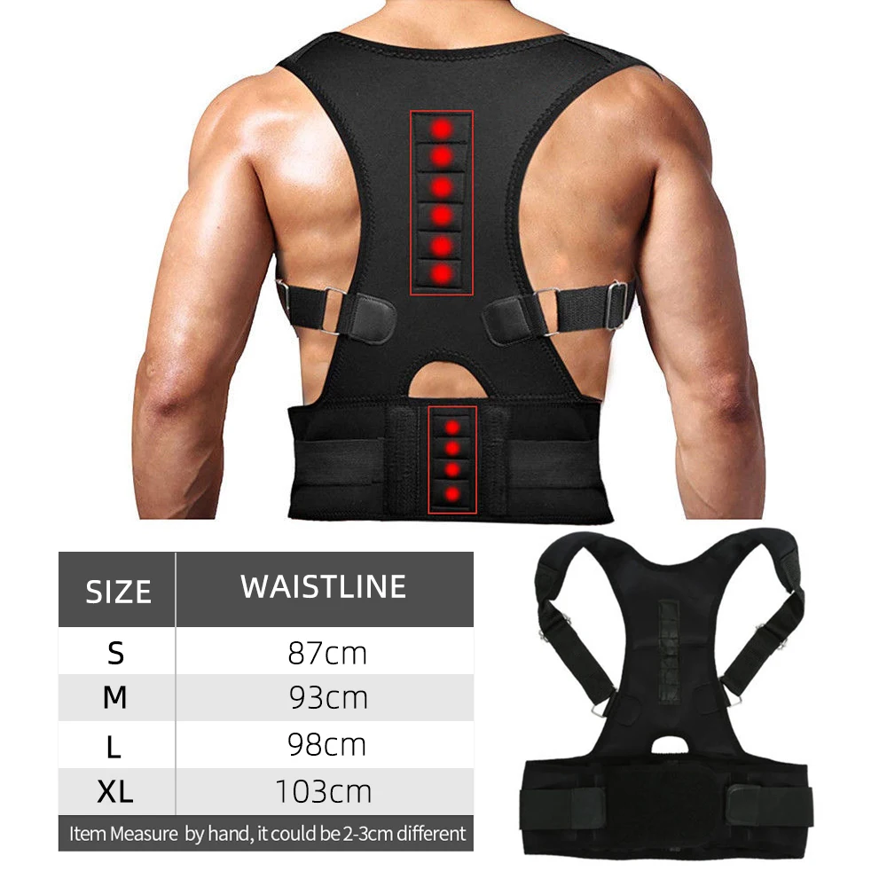 

Brace Support Belt Back Corrector Adjustable Straps Breathable Panels Shoulder Brace Belt For Men Women